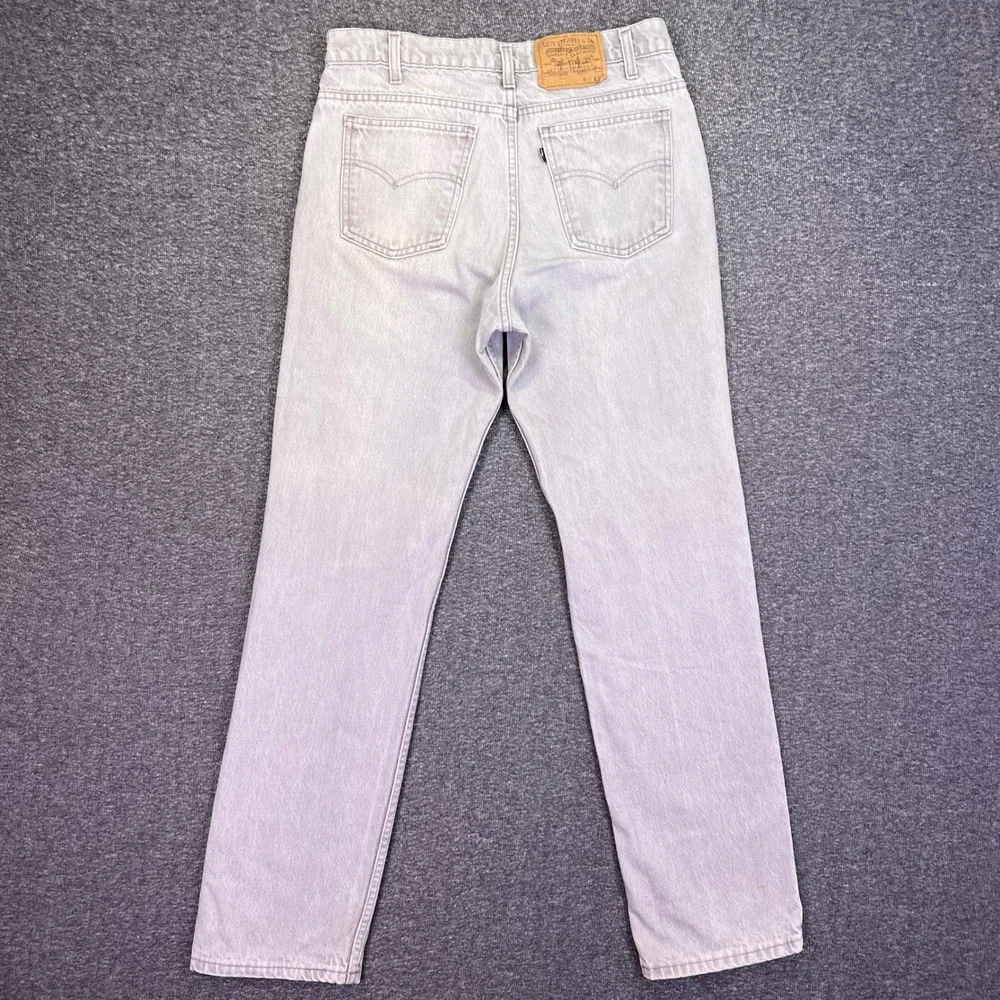 Vintage Levis 509 Jeans Mens 31x31 Gray USA Straight Casual Black Tab Talon 42